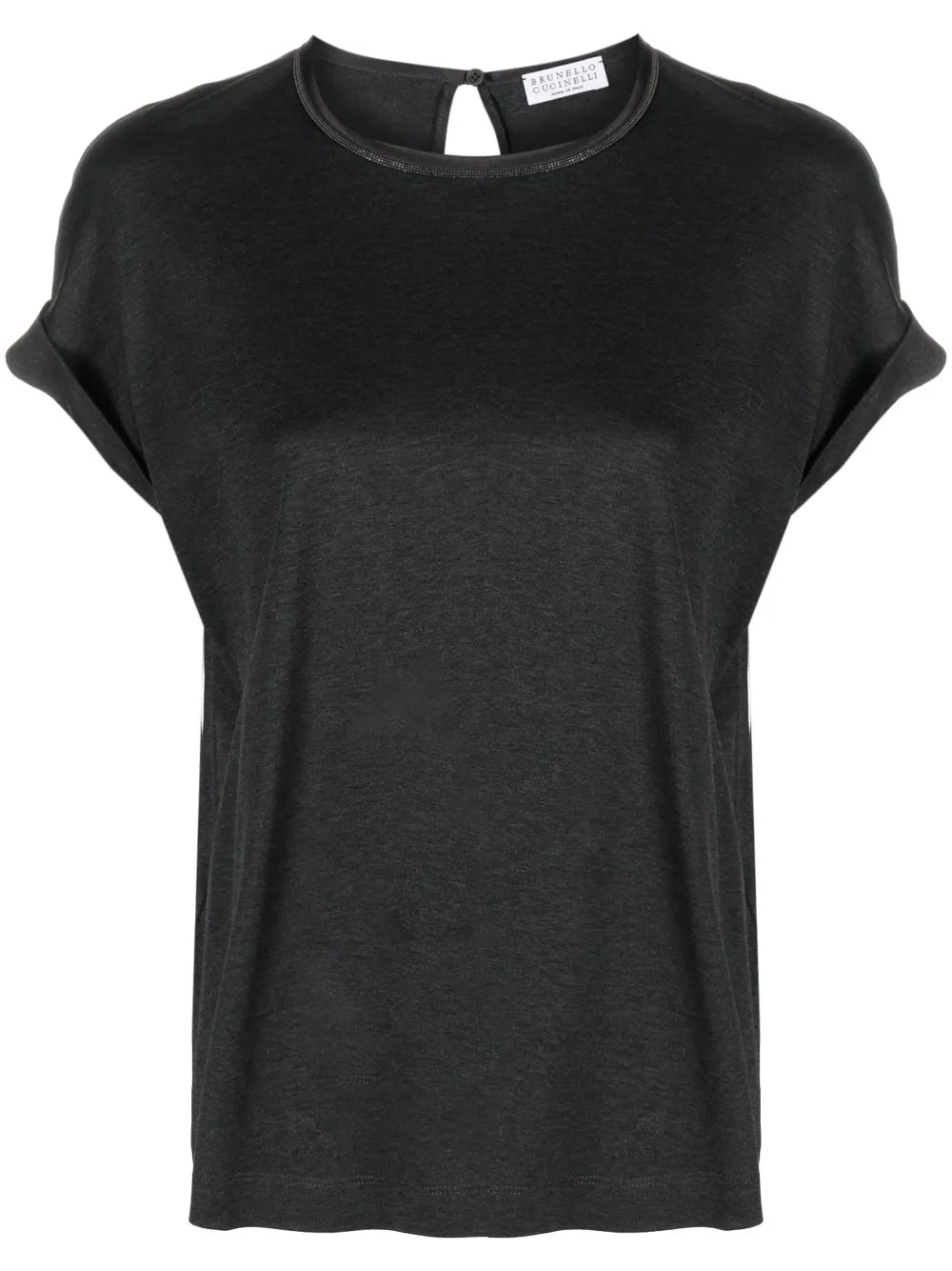 Keyhole-Detail Cotton T-Shirt