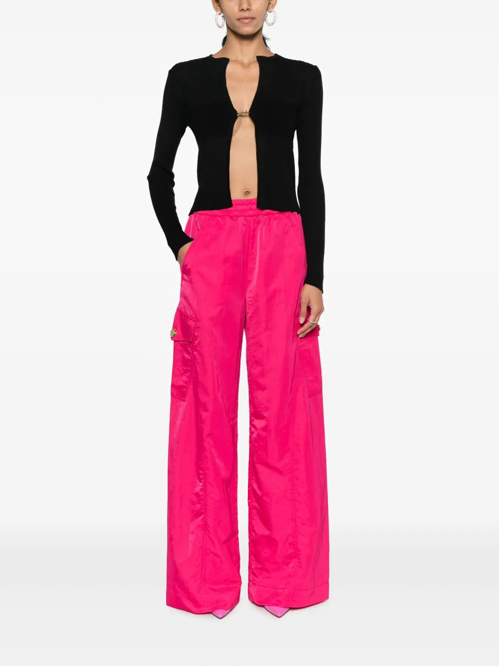 Wide-Leg Cargo Trousers