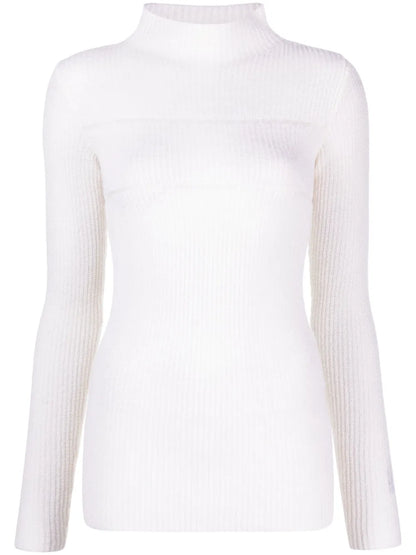 Mock-Neck Knitted Top