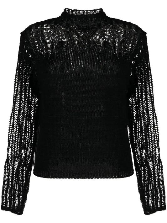Mock-Neck Gradient-Effect Jumper