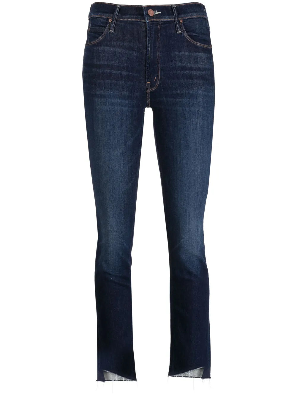 The Mid Rise Dazzler Ankle Step Fray Slim-Cut Jeans