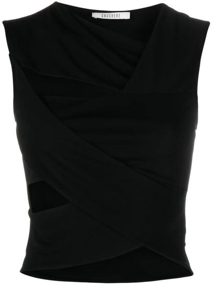 Asymmetric Cutout Crop Top