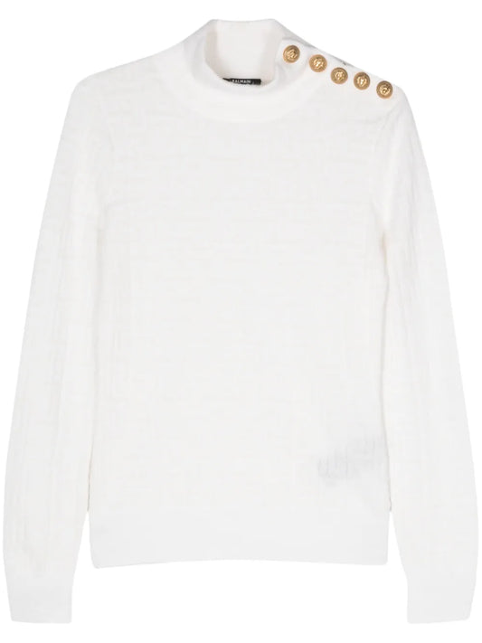 Pb-Monogram Ribbbed Jumper