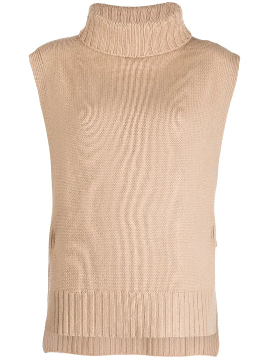 Roll-Neck Sleeveless Jumper