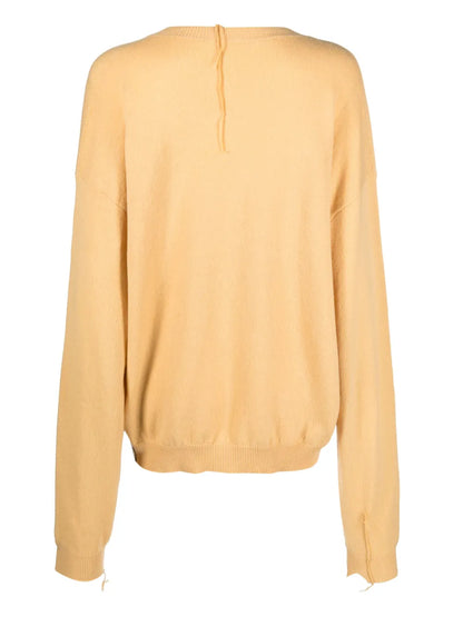 V-Neck Distressed Jumper