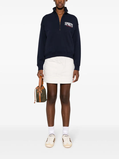 Logo-Print Half-Zip Sweatshirt