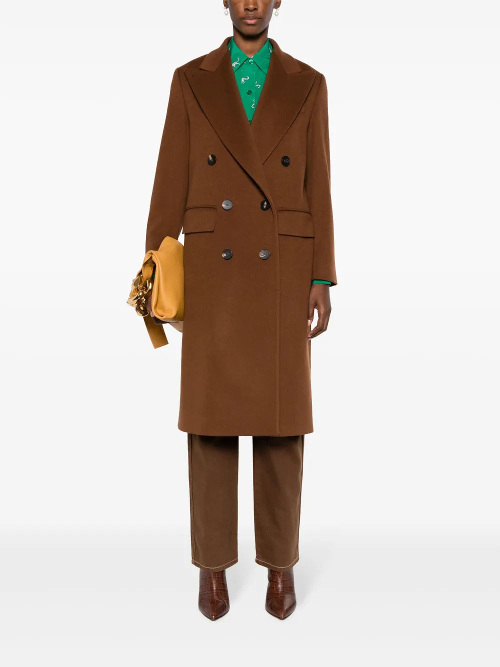 Double-Breasted Virgin-Wool Coat