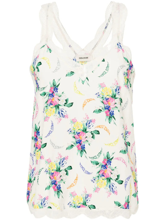 Chou Floral-Print Blouse