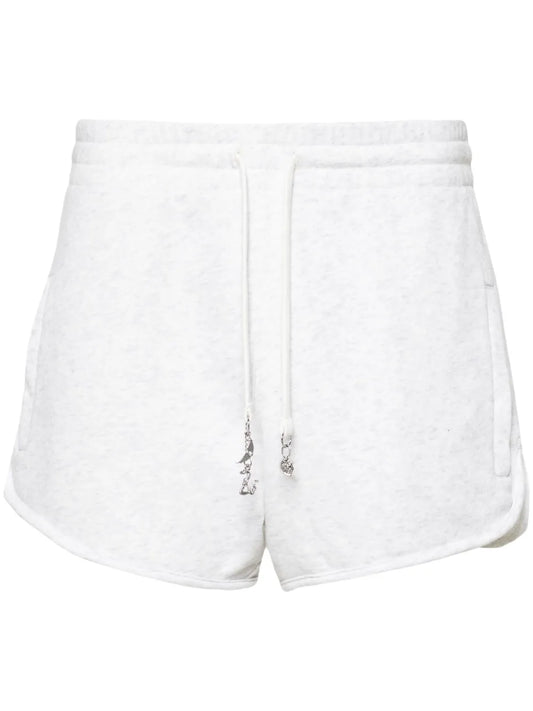 Logo-Charm Cotton Mini Shorts
