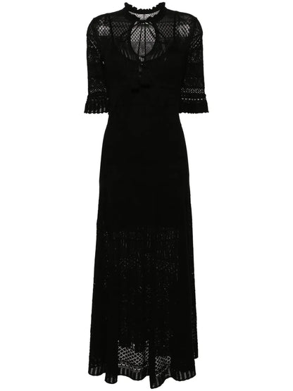 Memphis Pointelle-Knit Maxi Dress