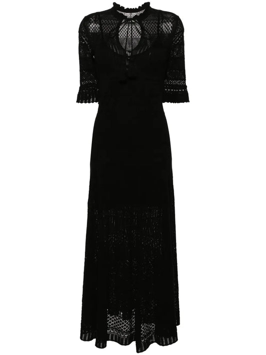Memphis Pointelle-Knit Maxi Dress