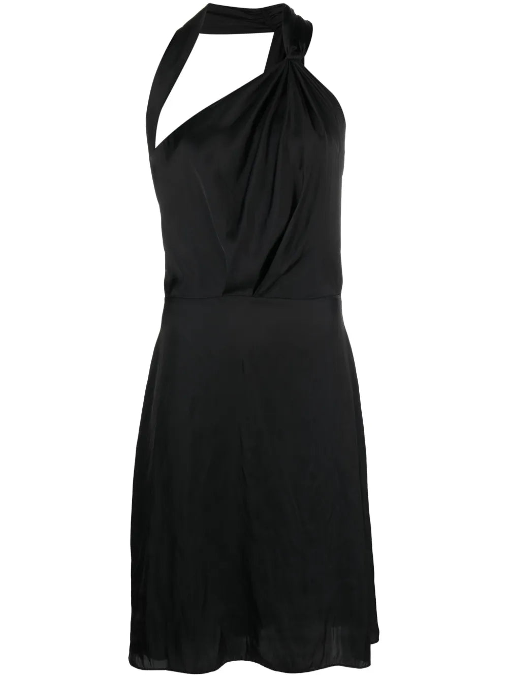 Razal Pleat-Detail Satin Midi Dress