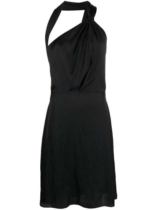 Razal Pleat-Detail Satin Midi Dress