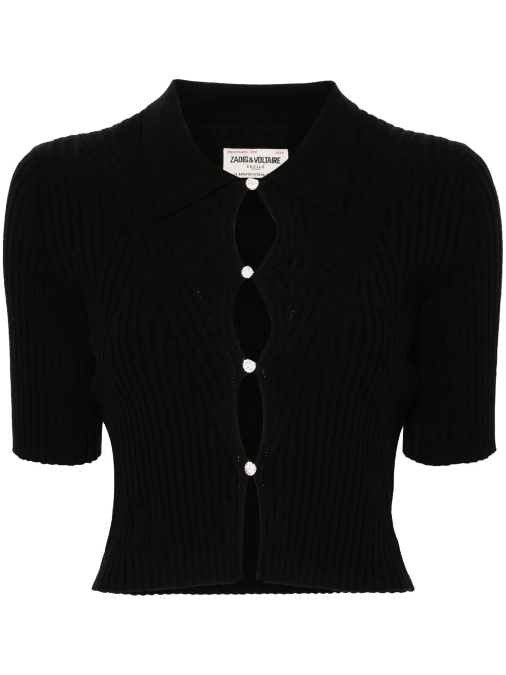 Lyam Short-Sleeve Ribbed Cardigan