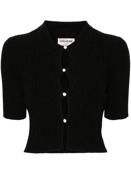 Lyam Short-Sleeve Ribbed Cardigan