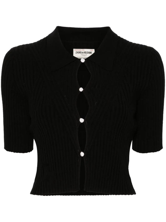 Lyam Short-Sleeve Ribbed Cardigan