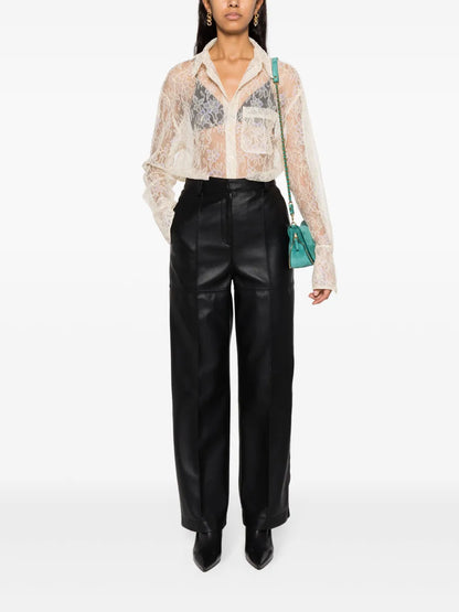 Tyrone Floral-Lace Mesh Shirt