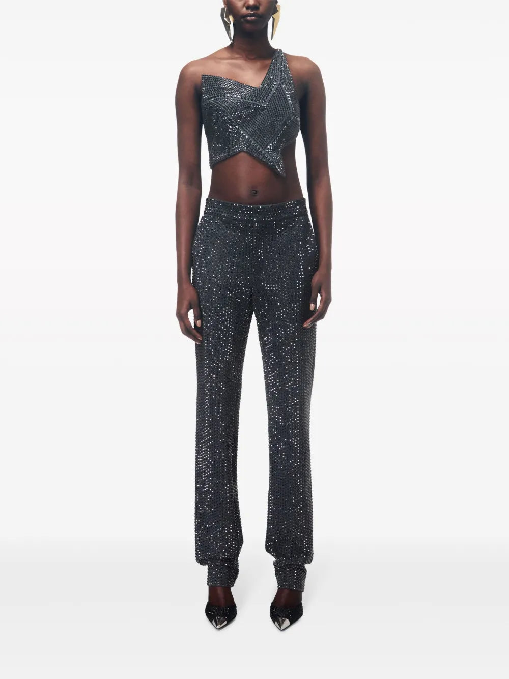 Crystal-Embellished Tuxedo Trousers