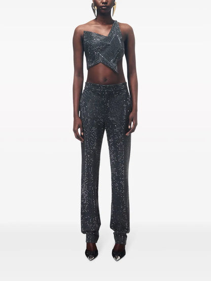 Crystal-Embellished Tuxedo Trousers