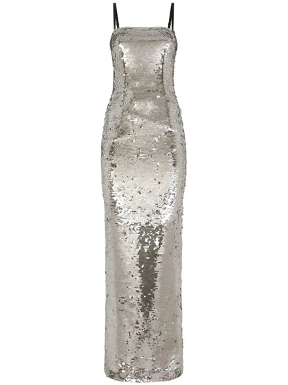 Sequin-Embellished Maxi Dress