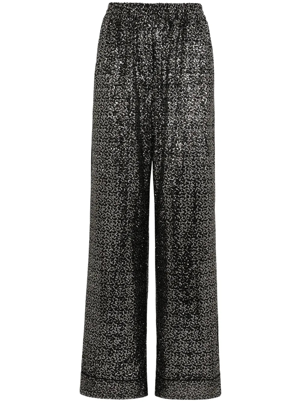 Sequinned Wide-Leg Trousers