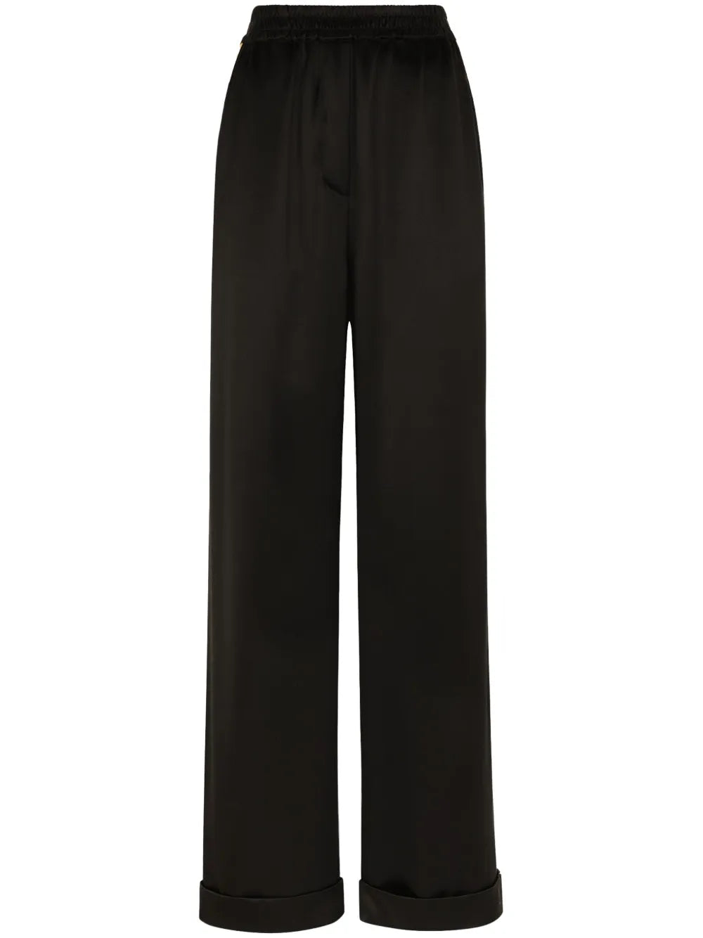 Elasticated-Waistband Silk Trousers