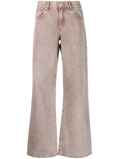 Kyoto Logo-Patch Wide-Leg Jeans