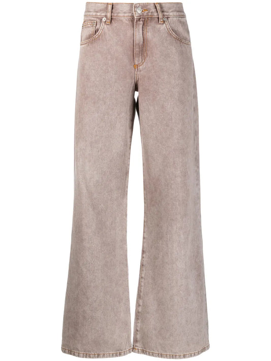 Kyoto Logo-Patch Wide-Leg Jeans