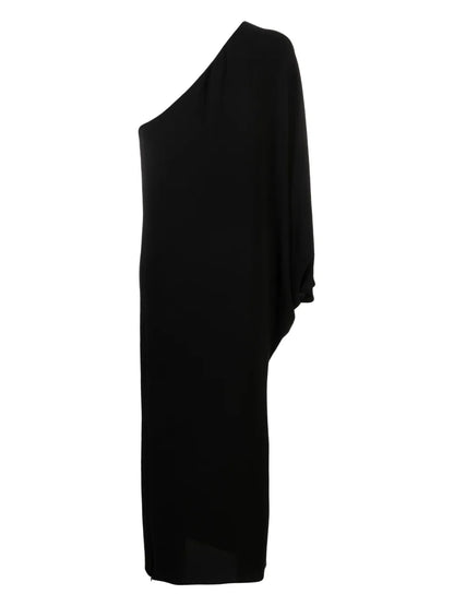 Mono One-Shoulder Asymmetric Maxi Dress