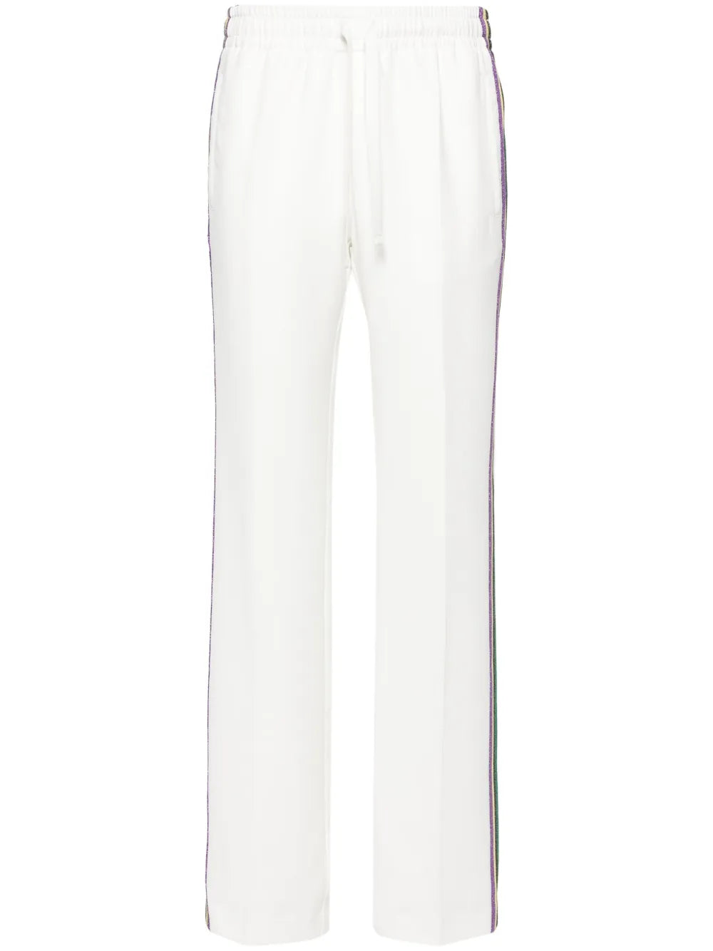 Pomy Stripe-Detail Crepe Trousers
