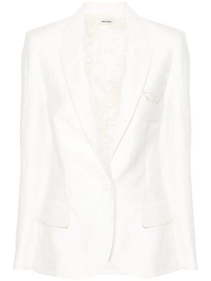 Vow Single-Breasted Crinkled Blazer