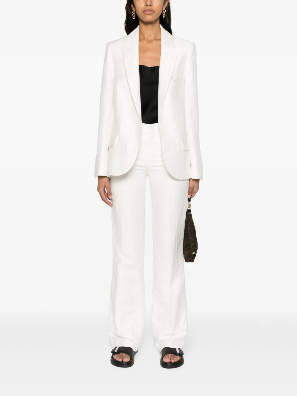 Vow Single-Breasted Crinkled Blazer