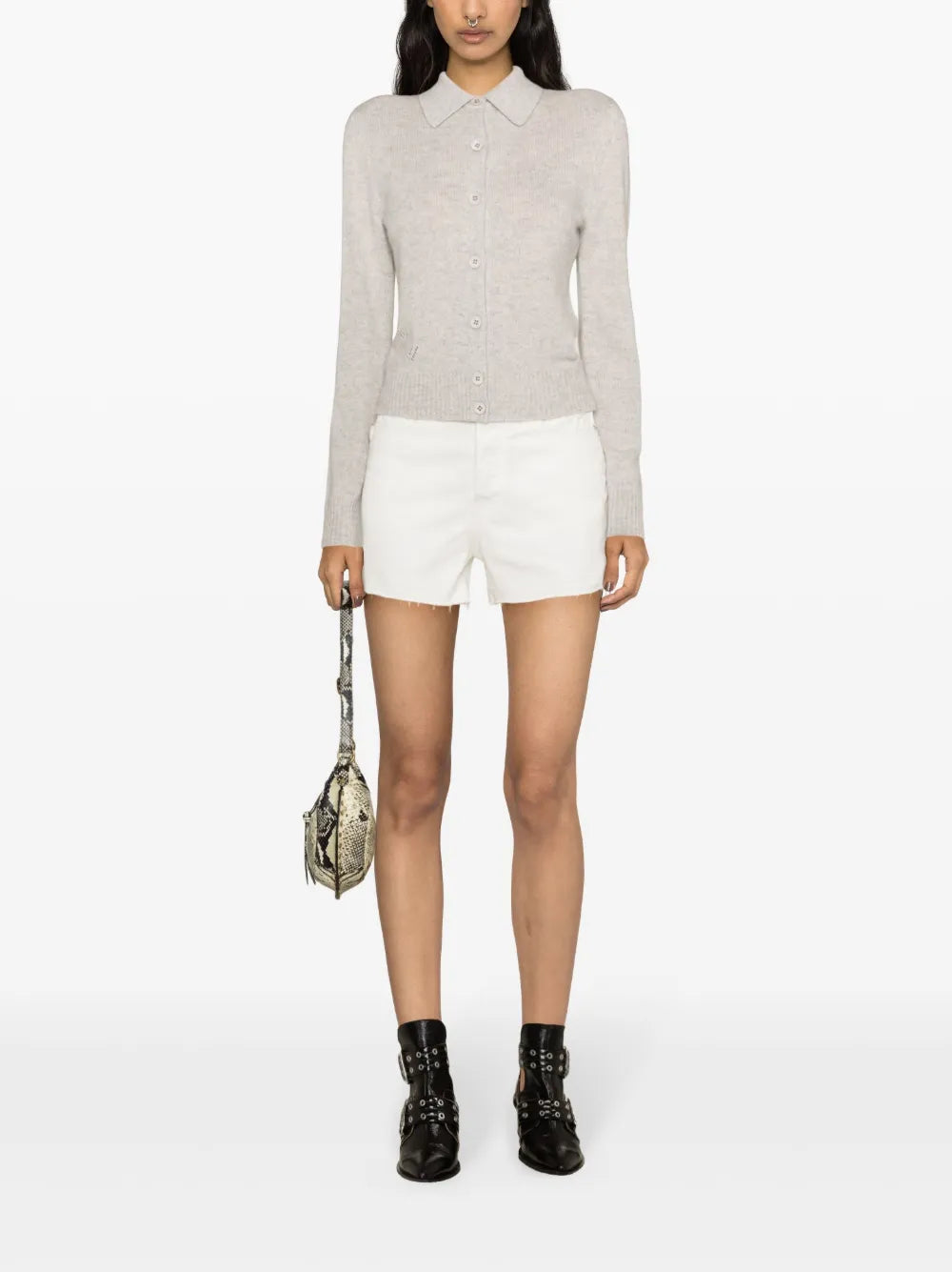 High-Rise Denim Shorts
