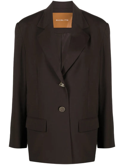 Karyn Single-Breasted Wool Blend Blazer