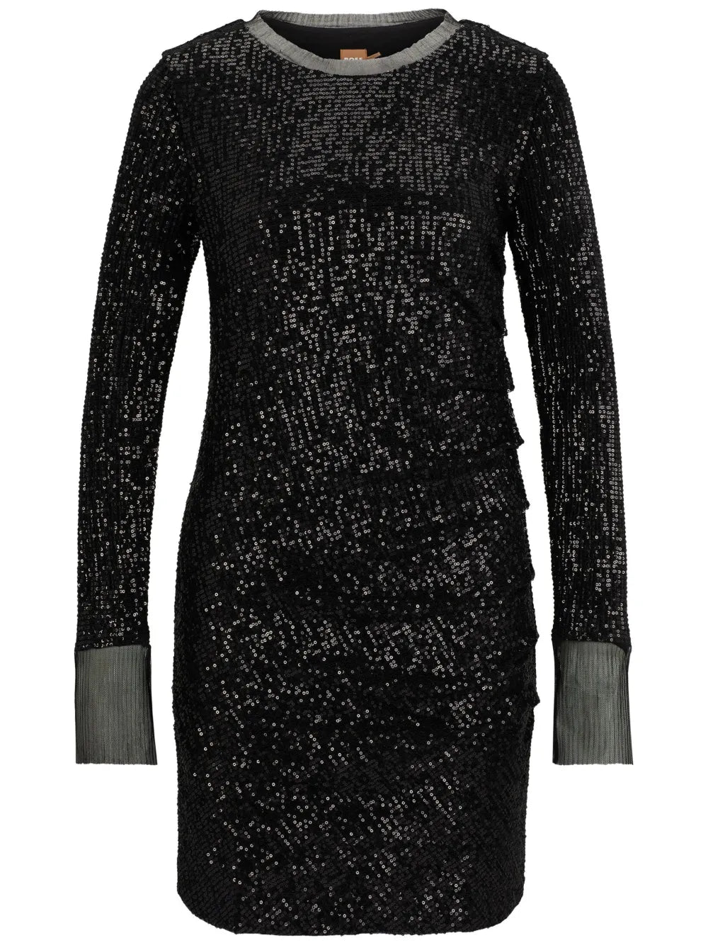 Long-Sleeved Sequinned Minidress
