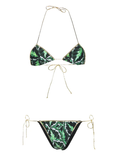 Sam Leaf-Print Bikini Set