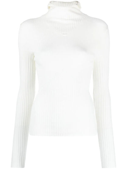 Ribbed Hooded Top