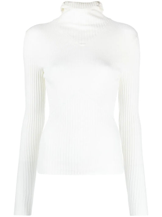 Ribbed Hooded Top