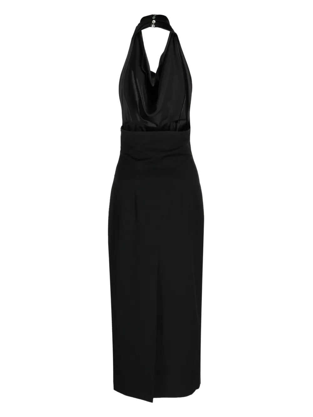 Draped-Detail Midi Dress