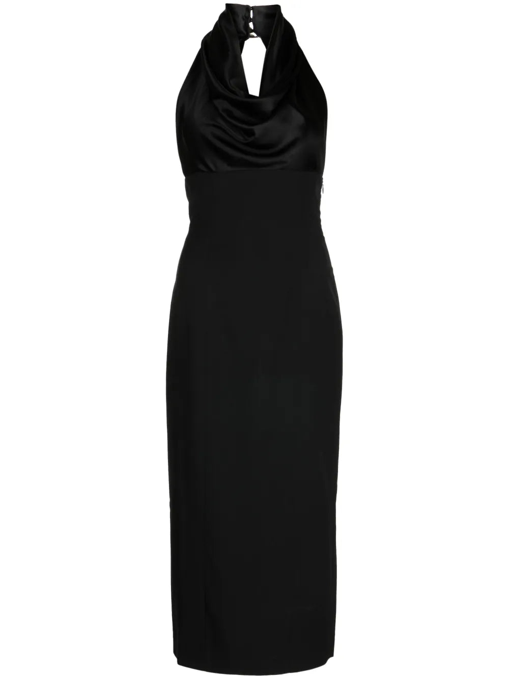 Draped-Detail Midi Dress