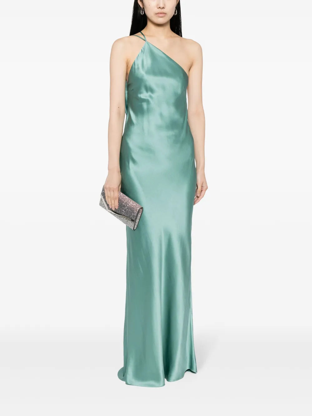 One-Shoulder Bias Gown