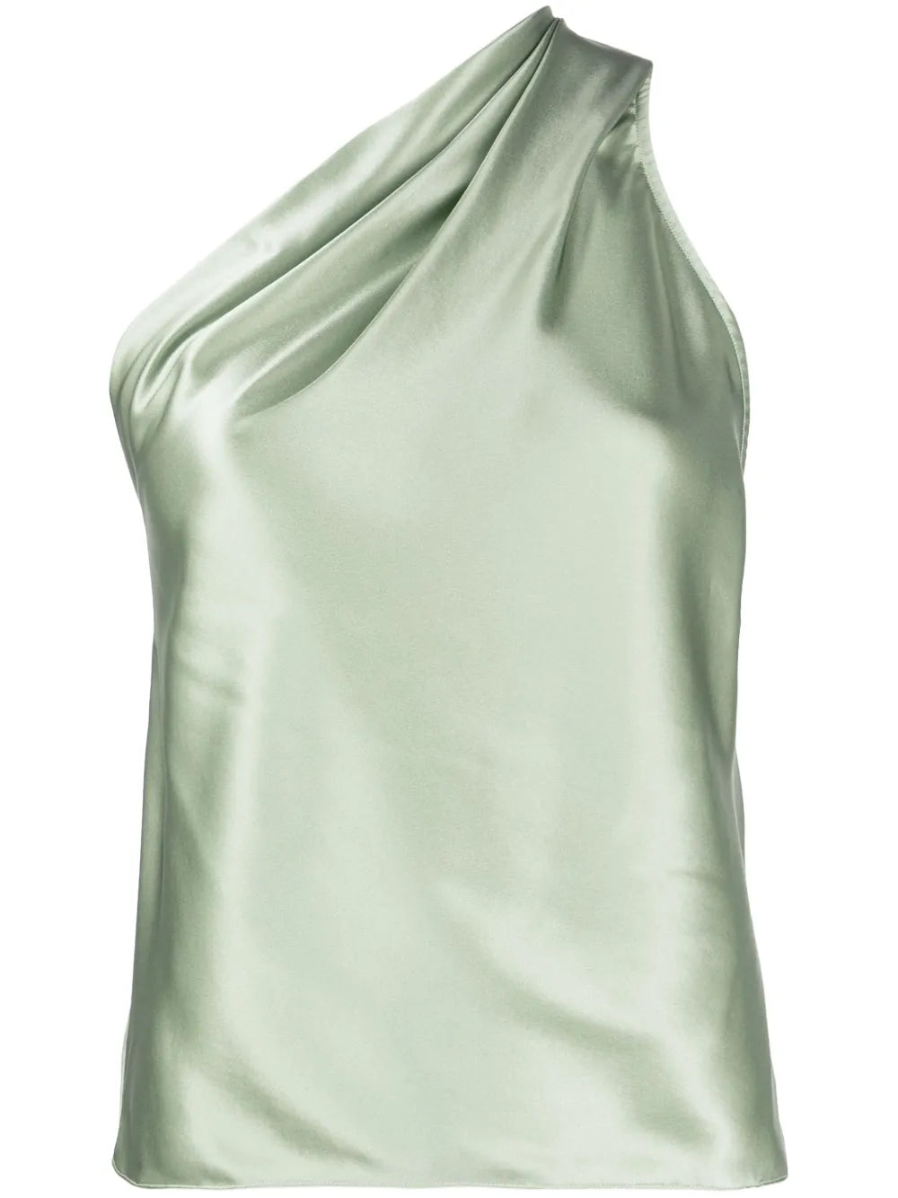 Asymmetric Halterneck Silk Top