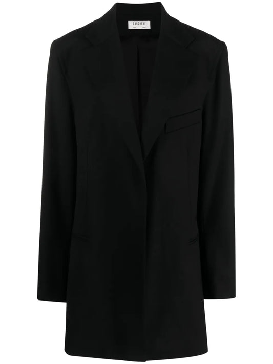 Notched-Lapels Single-Breasted Coat