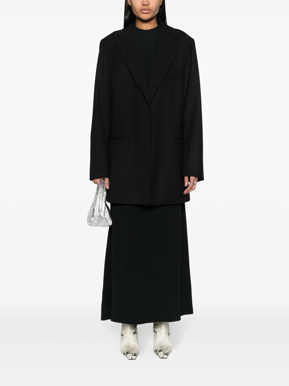 Notched-Lapels Single-Breasted Coat