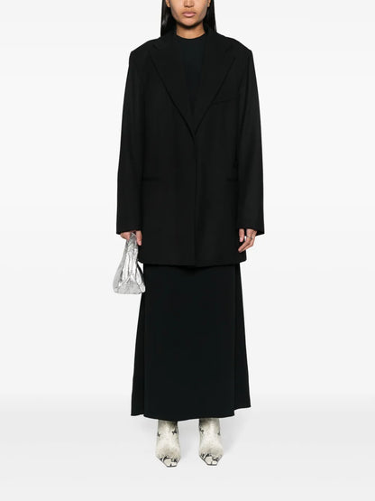 Notched-Lapels Single-Breasted Coat