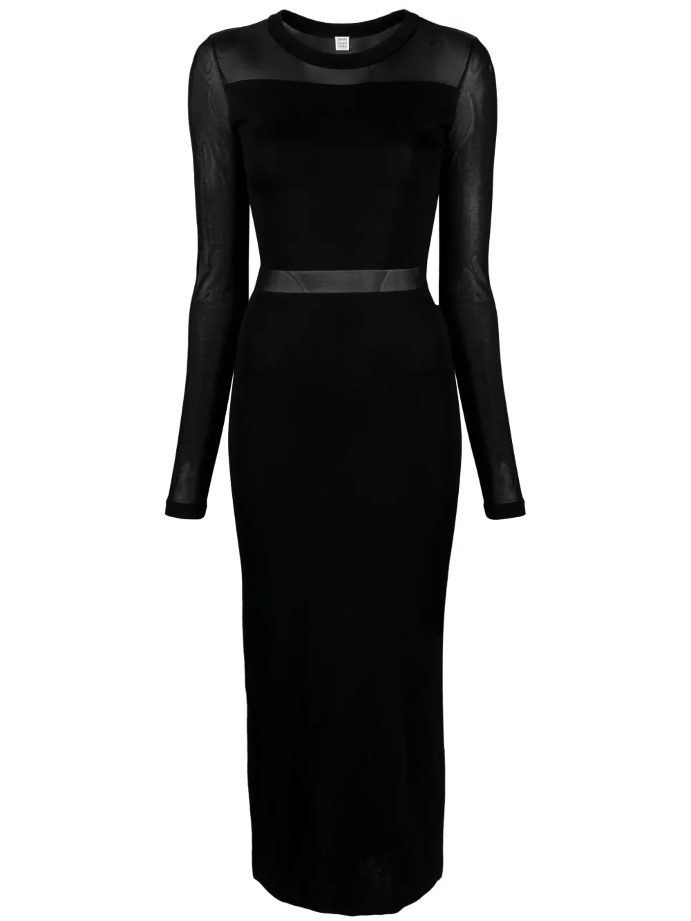 Semi-Sheer Fine-Knit Dress