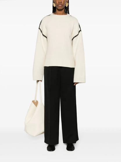 Embroidered Wool Jumper