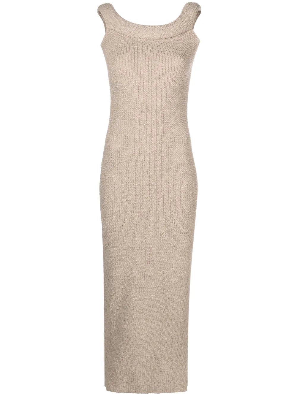 Roll Off-Shoulder Knitted Dress