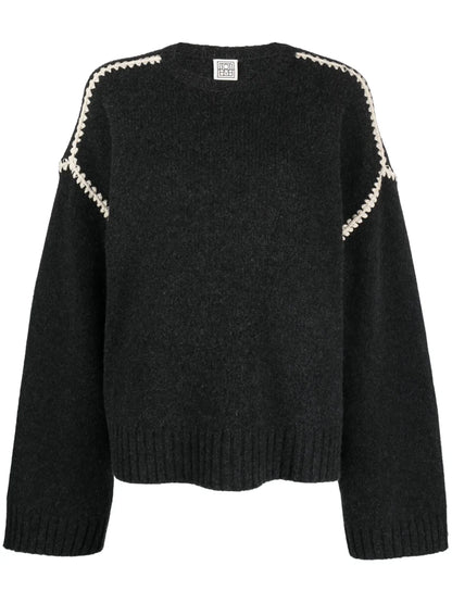 Embroidered Wool Jumper
