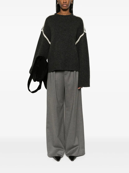Embroidered Wool Jumper